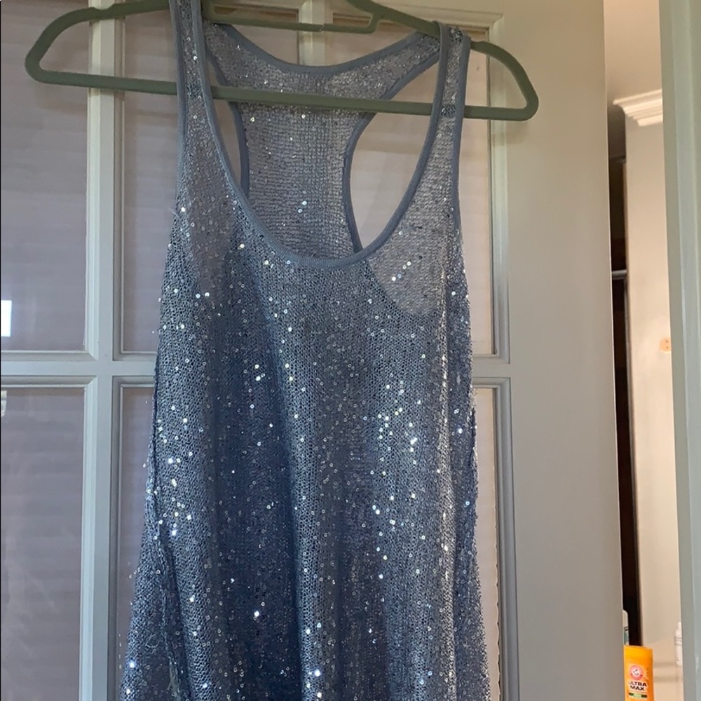 Sequined razor back tank - Picture 2 of 3